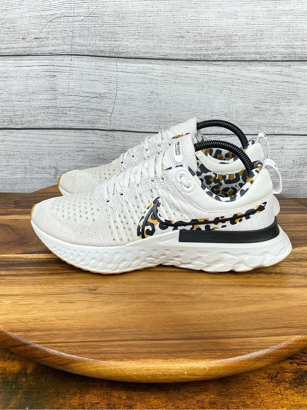 Nike React Infinity Run Flyknit 2 Leopard Shoes DJ5932-001 Women’s Size 9.5